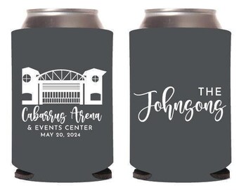 Custom Wedding Venue Illustration Beer Huggers, Beer Holders Favors, Can Cooler Wedding Favors, Personalized Wedding Can Cooler Favors (217)