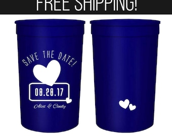 Custom Favors - Personalized Wedding Cups, 16oz Customized Party Cups, Custom Plastic Cups, Wedding Favor Cups, Wedding Giveaways, Party Cup