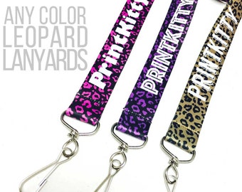 Custom Leopard Print Lanyards - Create your own cute custom lanyards - Fashion Lanyards - Free Shipping on all Custom Lanyards Full color