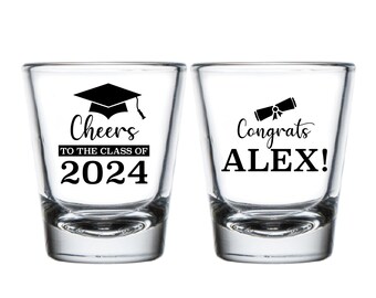 Graduation Shot Glasses, Personalized Graduation Shot Glass Favors, Custom Graduation Shot Glass Favor, Custom Shot Glasses Graduation (357)