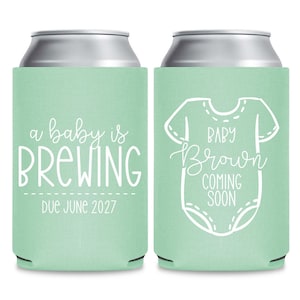 Baby Shower Can Coolers, Can Coolers, Baby Shower Huggies, Custom Baby Shower Huggies, Custom Baby Shower favors, Baby Brewing Coolers (410)