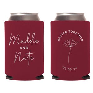 Better Together Wedding Favors, Custom Wedding Favors, Can Coolers, Wedding Coolers, Beer Huggers, Beer Holders, Wedding Stubby Holder (189)