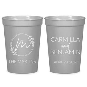 Custom Stadium Cups, Personalized Plastic Cups, Wedding Stadium Cups, Custom Wedding Plastic Cups, Custom Wedding Plastic Cup Favors (176)