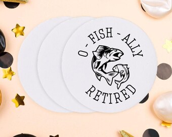 Retirement Coaster Gift, Personalized Retirement Party Coasters, Custom Drink Coasters for Retirement Celebrations, Retirement Coaster (252)