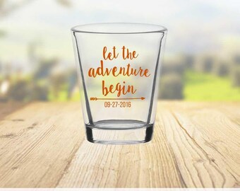 Personalized Wedding shot glass Favors - Custom Shot Glass - Personalized Shot Glass - Wedding Glasses - Customized 1.75oz Shot Glass 1013