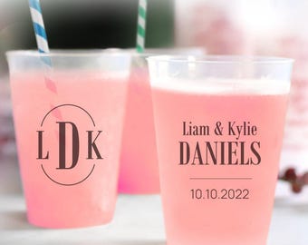 Custom Frosted Cups, Custom Plastic Cups, Personalized Wedding Favors Plastic Cups, Custom Wedding Favors Frosted Cups, Cups as Favors (179)