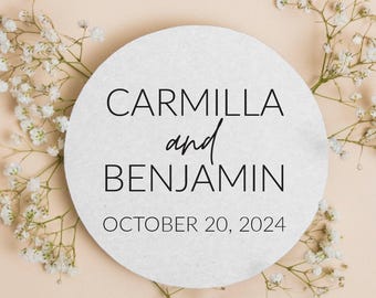 Personalized Wedding Coasters, Custom Favors, Gift Coaster, Rustic Wedding Table Decor, Customized Keepsake, Customized Coaster Favors (341)