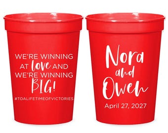 We're Winning Big Wedding Stadium Cups Favors, Custom Wedding Stadium Cups Favors, Funny Trump Wedding Stadium Cups Favors, Custom Cup (416)