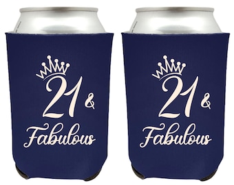 Custom Favors Can Coolers, 21st Birthday Can Cooler Favors, 21st Birthday Personalized Can Coolers, 21st Birthday Custom Can Coolers (154)
