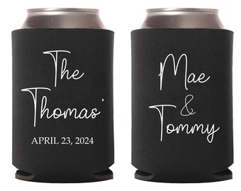 Can Cooler Custom Wedding Favors, Wedding Party Can Cooler Favors, Let's Party Can Coolers, Personalized Can Coolers for Wedding Favor (310)