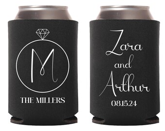 Personalized Wedding Beer Hugger, Custom Wedding Can Coolers, Can Coolers Favors, Can Cooler for Party, Custom Can Cooler as Favors (306)