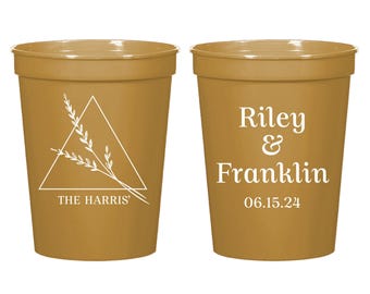 Custom Wedding Stadium Cups, Wedding Stadium Cups as Favors and Gifts, Customized Wedding Cocktail Stadium Cups, Custom Stadium Cups (299)