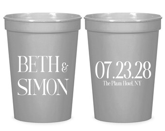 Personalized Wedding Stadium Cups Favors, Custom Wedding Stadium Cups Favor, Personalized Stadium Cups For Wedding, Stadium Cups Favor (384)