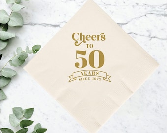 50th Bday Farewell Mementos, Customized 50th Bday Party Napkins, Printed 50th Bday Celebration Favors, One-of-a-Kind 50th Bday Keepsake (43)