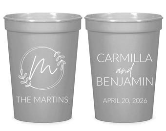 Custom Stadium Cups, Personalized Plastic Cups, Wedding Stadium Cups, Custom Wedding Plastic Cups, Custom Wedding Plastic Cup Favors (176)