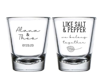 We Belong Together Shot Glasses, Personalized Wedding Shot Glasses, Shot Glasses Favors, Party Shot Glass, Custom Wedding Shot Glasses (287)