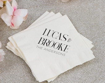 Custom Dinner Napkins, Wedding Favors, Personalized Cocktail Napkins, Custom Napkins for Weddings, Personalized Wedding Napkins Favors (419)