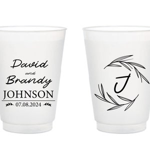 Wedding Frosted Cups Favors, Custom Thank You Frosted Cups, Frosted Cups Wedding Favors, Custom Wedding Frosted Cups, Custom Cup Favor (291)