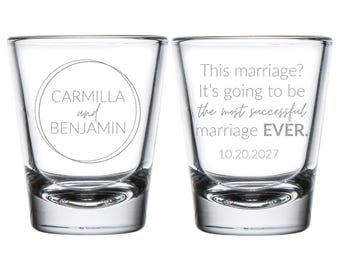 Trump Themed Wedding Shot Glasses, Custom Wedding Shot Glass Favors, Custom Funny Wedding Shot Glass Favors, Custom Funny Shot Glasses (415)