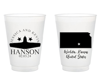 Custom Wedding Frosted Cups, Personalized Wedding Frosted Cup Favor, Custom Frosted Cup Favor, Personalized Frosted Cups Wedding Favor (269)