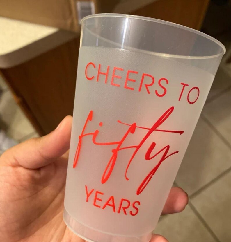 Custom Birthday Cups, Personalized Birthday Cup, 30th Birthday Cups, 30th Birthday Plastic Cup, Custom 30th Birthday Frosted Cup Favor (166) image 7