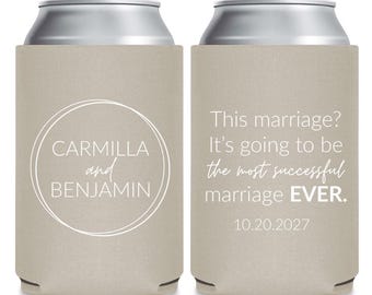 Personalized Wedding Can Coolers, Custom Wedding Can Cooler Favors, Customized Wedding Can Cooler Favors, Customized Can Cooler Favors (415)