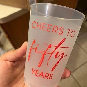 Personalized Cups, Custom Cups for Party, Custom Party Cups, 30th Birthday Frosted Cups, Customized Frosted Cups, Custom Birthday Cups (166) image 8