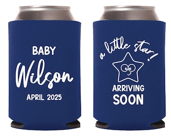 Custom Baby Shower Can Coolers, Personalized Baby Shower Can Cooler Favors, Baby Shower Drink Holders, Personalized Can Coolers Favors (370)