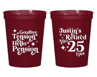 Gift for Retirement, Personalized Retirement Stadium Cups, Retired Stadium Cups, Stadium Cups Gift For Men, Retirement Stadium Cups  (254)
