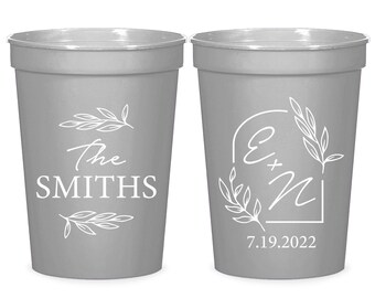 Custom Wedding Stadium Cups, Personalized Wedding Stadium Cups, Custom Plastic Cups Wedding Favors, Custom Plastic Cups Wedding Gifts (170)