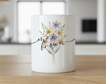 Monogram Mug Gift, Bow Mug Design, Personalized Initial Mug, Bride Monogram Mug, Custom Letter Mug, Wedding Gift Mug, Custom Bride Mug Gifts