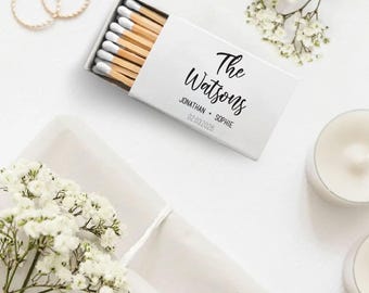 Custom Wedding Matchbox Favors, Personalized Wedding Matchboxes, White Head Match Wedding Favors, Personalized Matchbox Wedding Favors (187)