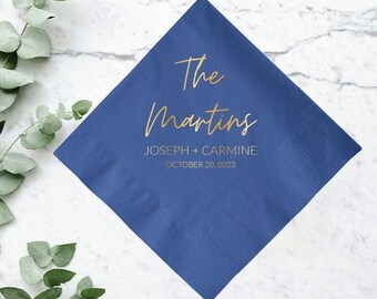 Dinner Napkin Favors, Custom Wedding Napkin Favors, Personalized Wedding 2ply Paper Napkin Favor, Custom Cocktail Napkins Wedding Favor (20)