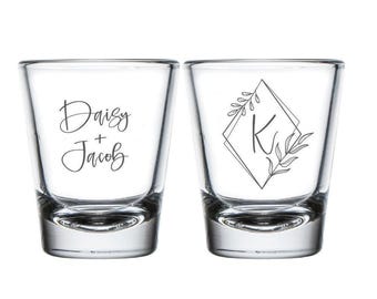 Custom Wedding Shot Glasses, Personalized Wedding Shot Glass, Custom Shot Glass Wedding Favors, Personalized Shot Glass Wedding Favors (173)