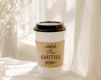 Personalized Wedding Sleeves, Custom Coffee Sleeves, Unique Cup Sleeve, Wedding Coffee Sleeve, Personalized Coffee Sleeves for Wedding (334)