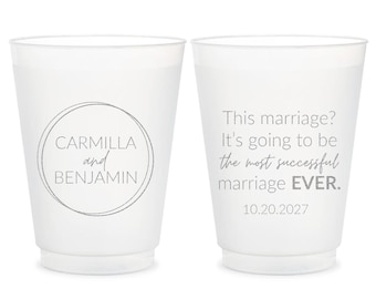 Trump Themed Wedding Frosted Cups, Custom Wedding Frosted Cup Favors, Custom Funny Wedding Frosted Cup Favor, Custom Frosted Cup Favor (415)