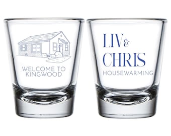 Personalized Venue Shot Glasses, Wedding Venue Shot Glass Favor, Customized Wedding Shot Glass Favor, Personalized Shot Glass as Favor (429)
