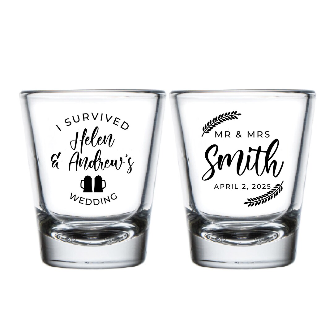 Personalized Ceramic Shot Glass - Custom White...