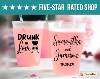 Personalized Wedding Frosted Cups Favor, Custom Frosted Cups Favor for Guests, Custom Frosted Cups Favors, Wedding Frosted Cups Favor (278)