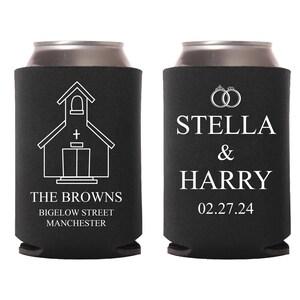 Customized Wedding Can Coolers as Favors, Beverages Can Coolers, Custom Wedding Can Cooler, Personalized Wedding Cocktail Can Coolers (305)
