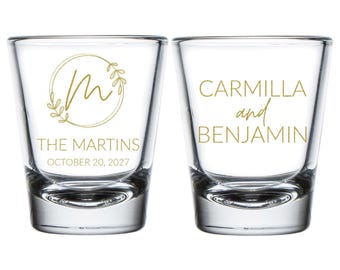Personalized Shot Glasses, Wedding Shot Glasses, Custom Shot Glasses Wedding Favors, Customized Wedding Shot Glass Favors, Shot Glass (178)
