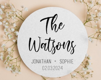 Elegant Wedding Coasters, Custom Favors, Wedding Gift, Customized Wedding Table Decor, Memorable Coaster, Custom Wedding Coaster Favor (345)