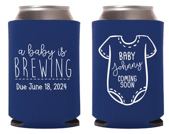 Baby Shower Can Coolers, Can Coolers, Baby Shower Huggies, Custom Baby Shower Huggies, Custom Baby Shower favors, Baby Brewing Coolers (5)