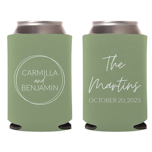 Wedding Favors, Can Coolers, Can Coolies, Beer Can Huggers. Beer Can Insulators, Stubby Holders, Personalized Wedding Rehearsal Favors (177)