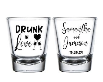 Personalized Wedding Shot Glasses Favor, Custom Shot Glasses Favor for Guests, Custom Shot Glass as Favors, Wedding Shot Glass Favor (278)