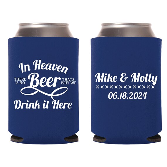 Personalized can coolers best sale wedding