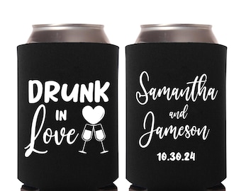 Personalized Wedding Can Coolers Favor, Custom Can Coolers Favor for Guests, Custom Can Coolers as Favors, Wedding Can Coolers Favor (278)