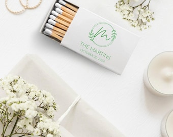 Personalized Wedding Matchboxes, Customized Matchbox Favors, Custom Matchboxes Memorable Keepsakes, Customized White Head Matches Favors (6)