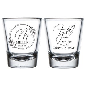 Wedding Party Shot Glasses, Wedding Shot Glass, Shot Glass, Personalized Printed Shot Glasses for Weddings, Wedding Party Gifts (414)