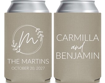 Wedding Rehearsal Favors, Custom Wedding Favors, Personalized Can Cooler, Custom Can Coolers, Personalized Stubby Holder Wedding Favor (178)